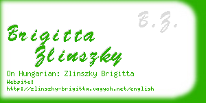 brigitta zlinszky business card